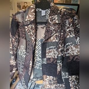 Renaissance Womens Size Small Color Block, Floral Print Jacket